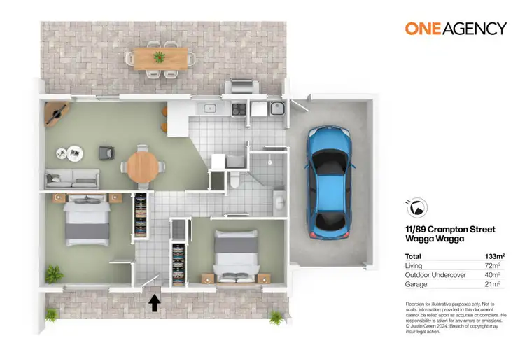 Floorplan of Homely unit listing, 11/89 CRAMPTON STREET, Wagga Wagga NSW 2650