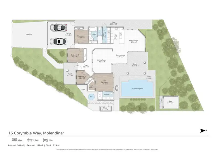 Floorplan of Homely house listing, 16 Corymbia Way, Molendinar QLD 4214