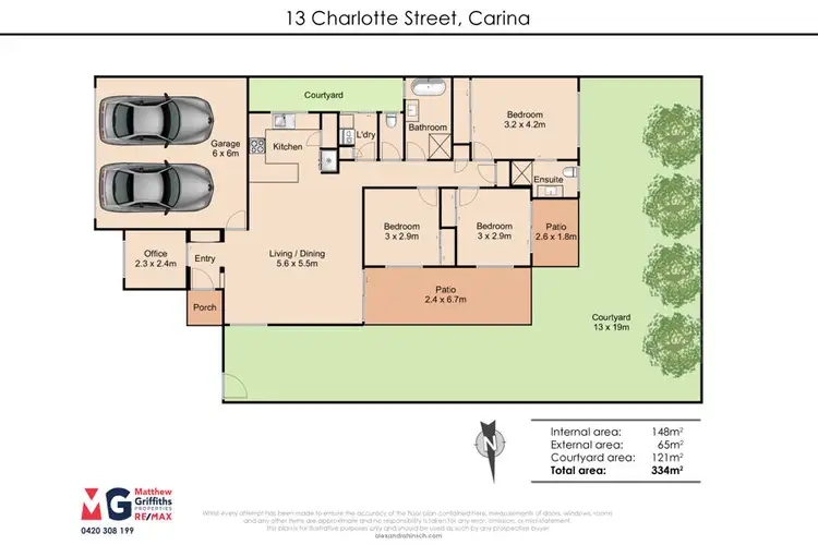 Floorplan of Homely townhouse listing, 13 Charlotte Street, Carina QLD 4152