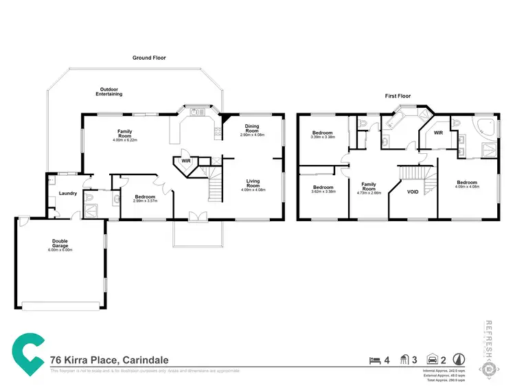 Floorplan of Homely house listing, 76 Kirra Place, Carindale QLD 4152