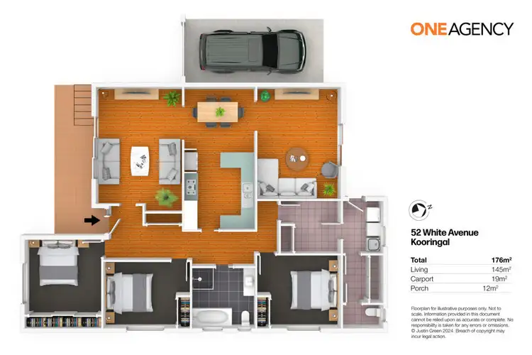 Floorplan of Homely house listing, 52 WHITE AVENUE, Kooringal NSW 2650