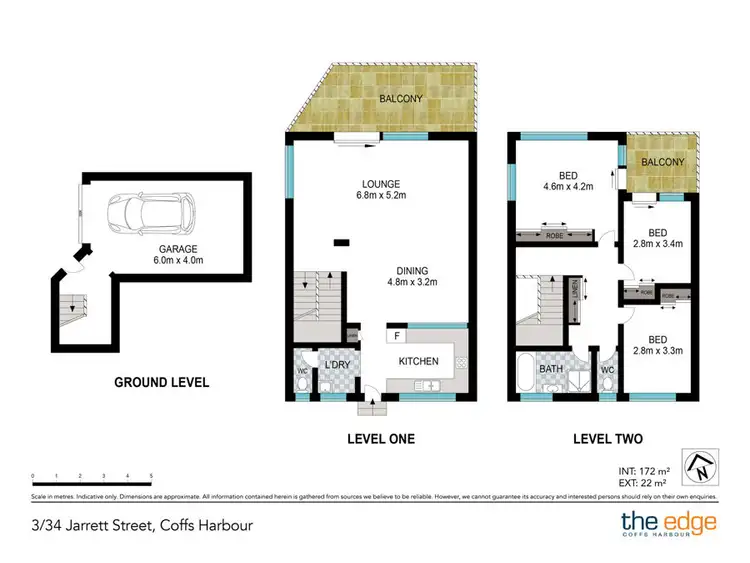 Floorplan of Homely townhouse listing, 3/34 Jarrett Street, Coffs Harbour NSW 2450