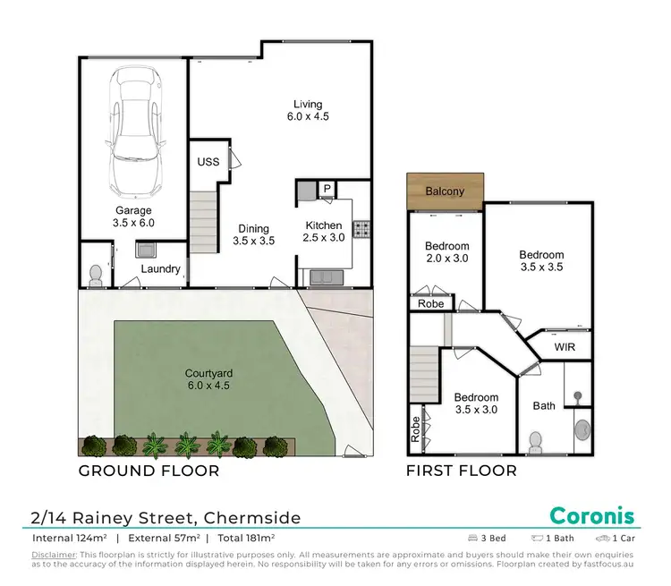 Floorplan of Homely unit listing, 2/14 Rainey Street, Chermside QLD 4032
