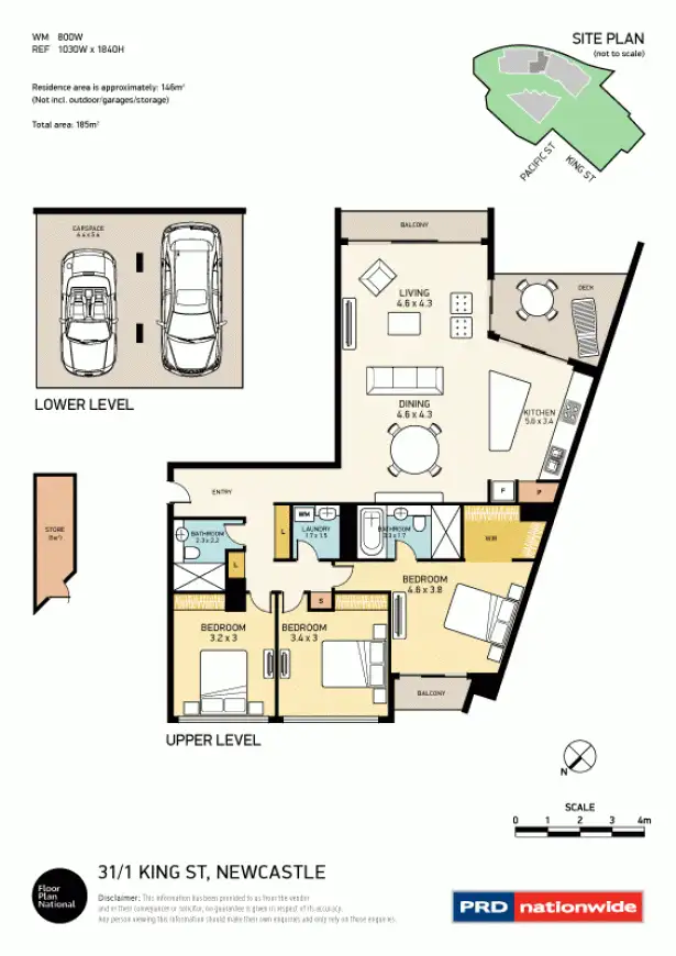 Floorplan of Homely apartment listing, 31/1 King Street, Newcastle NSW 2300