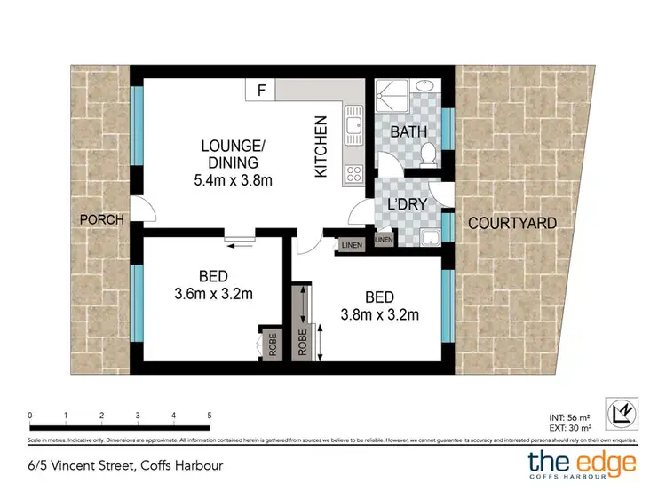 Floorplan of Homely unit listing, 6/5 Vincent Street, Coffs Harbour NSW 2450
