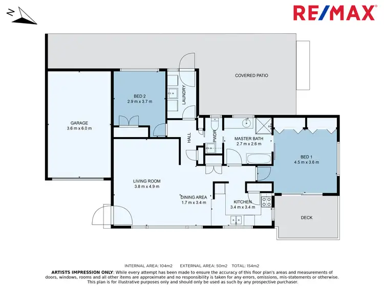 Floorplan of Homely semi-detached listing, 2/1 Kris Court, Bli Bli QLD 4560
