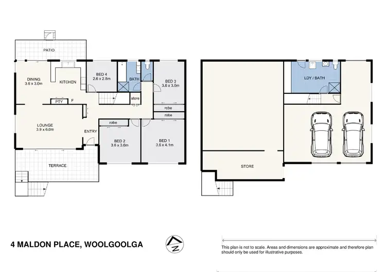 Floorplan of Homely house listing, 4 Maldon Place, Woolgoolga NSW 2456