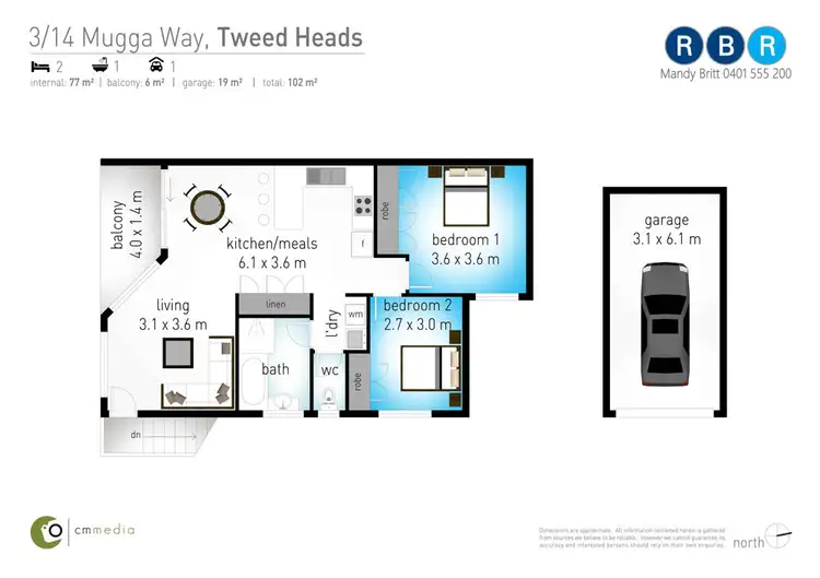 Floorplan of Homely unit listing, 3/14 Mugga Way, Tweed Heads NSW 2485