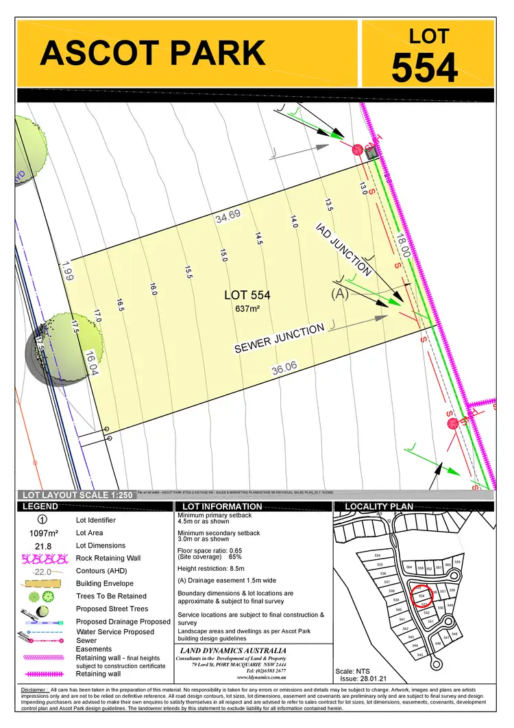 Floorplan of Homely land listing, 147 Philip Charley Drive (Lot 554 Ascot Park), Port Macquarie NSW 2444