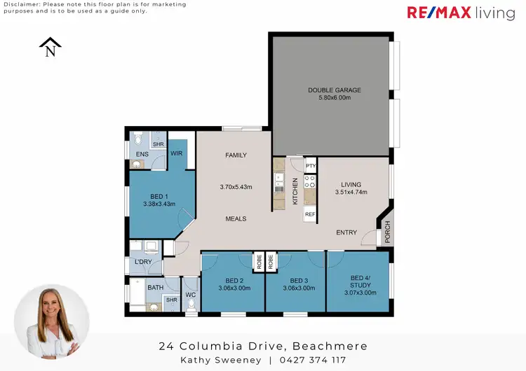 Floorplan of Homely house listing, 24 Columbia Drive, Beachmere QLD 4510
