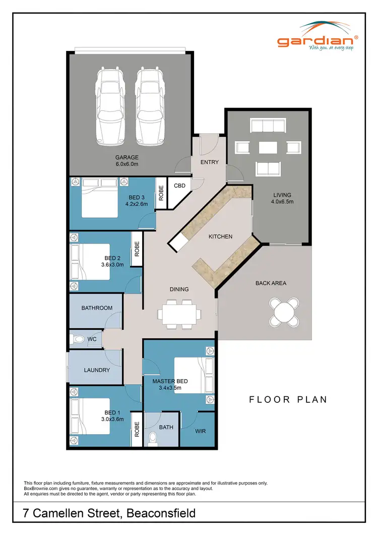Floorplan of Homely house listing, 7 Camellen Street, Beaconsfield QLD 4740