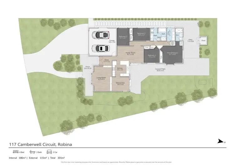 Floorplan of Homely house listing, 117 Camberwell Circuit, Robina QLD 4226