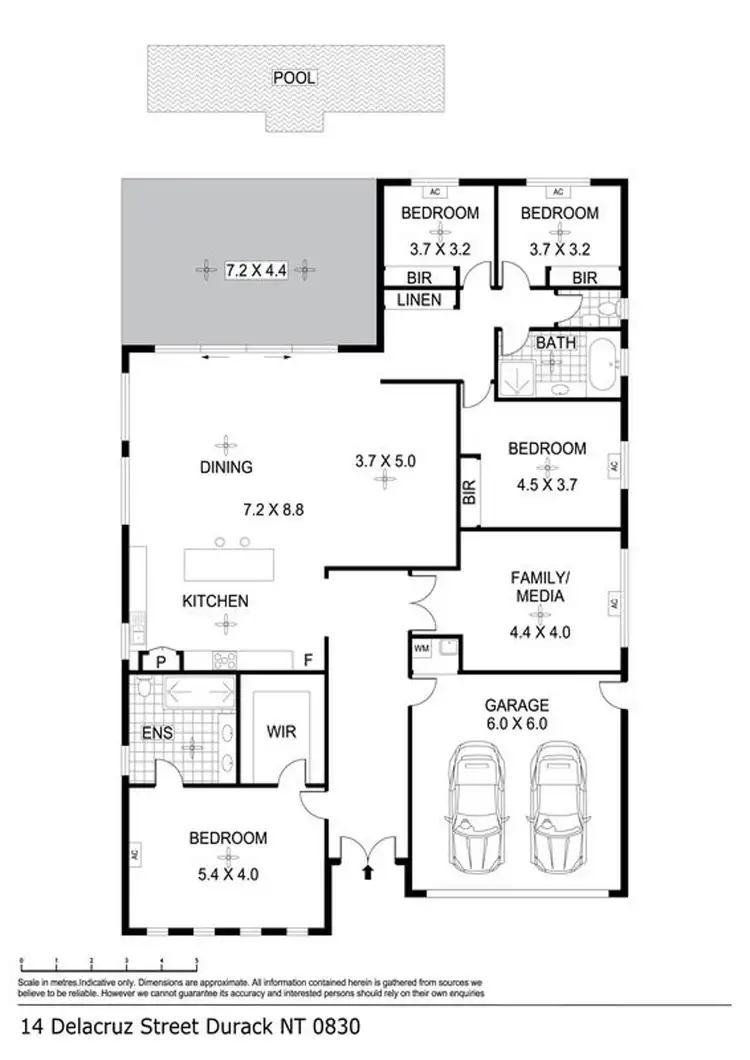Floorplan of Homely house listing, 14 Delacruz Street, Durack NT 830