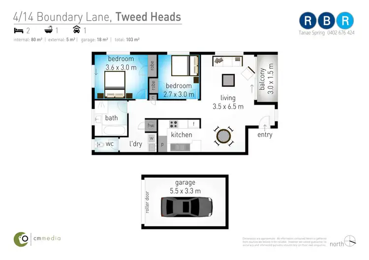 Floorplan of Homely unit listing, 4/14 Boundary Lane, Tweed Heads NSW 2485