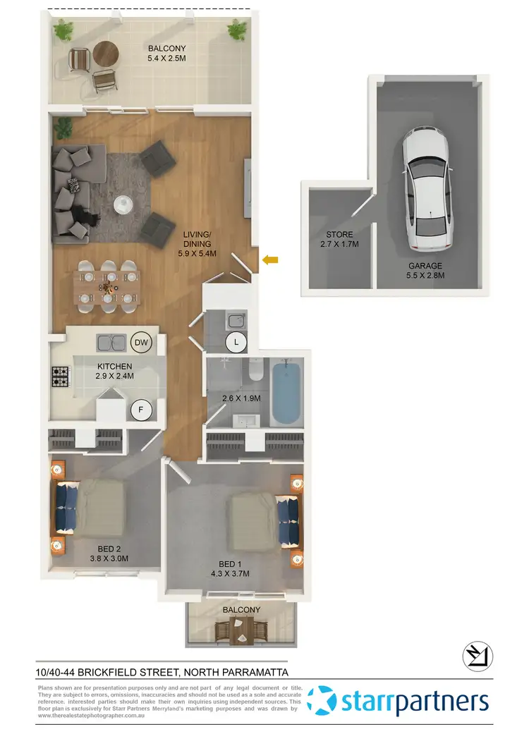 Floorplan of Homely unit listing, 10/40-44 Brickfield Street, North Parramatta NSW 2151