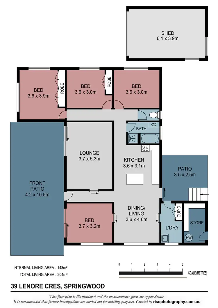 Floorplan of Homely house listing, 39 Lenore Crecent, Springwood QLD 4127