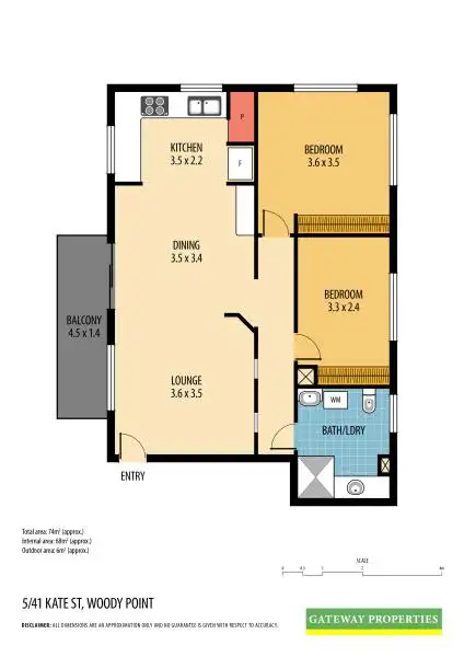Floorplan of Homely unit listing, 5/41 Kate Street, Woody Point QLD 4019
