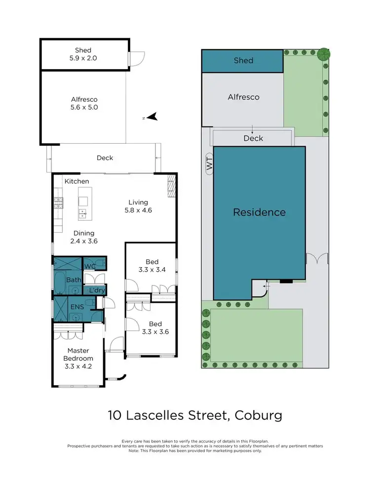 Floorplan of Homely house listing, 10 Lascelles Street, Coburg VIC 3058