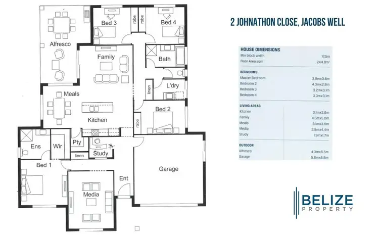 Floorplan of Homely house listing, 2 Johnathon Close, Jacobs Well QLD 4208