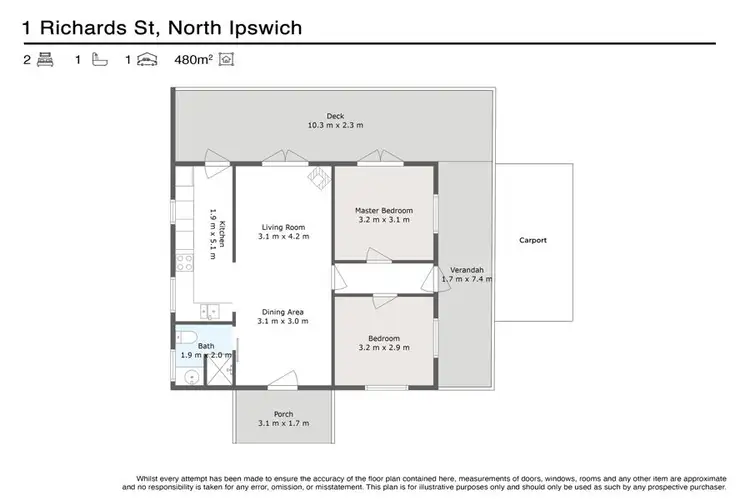 Floorplan of Homely house listing, 1 Richards Street, North Ipswich QLD 4305