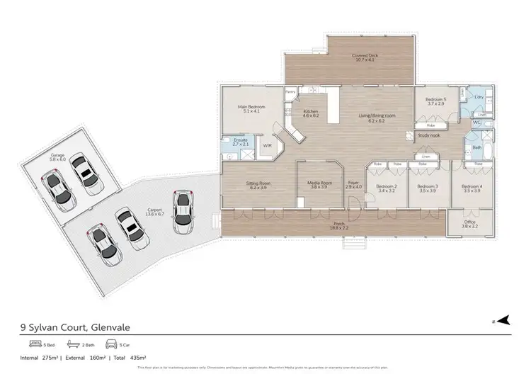Floorplan of Homely rural property listing, 9 Sylvan Court, Glenvale QLD 4350