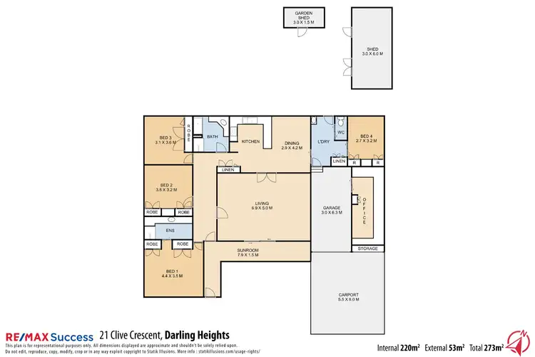 Floorplan of Homely house listing, 21 Clive Cresent, Darling Heights QLD 4350