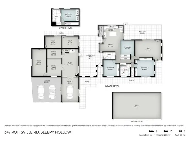 Floorplan of Homely rural property listing, 347 Pottsville Road, Sleepy Hollow NSW 2483