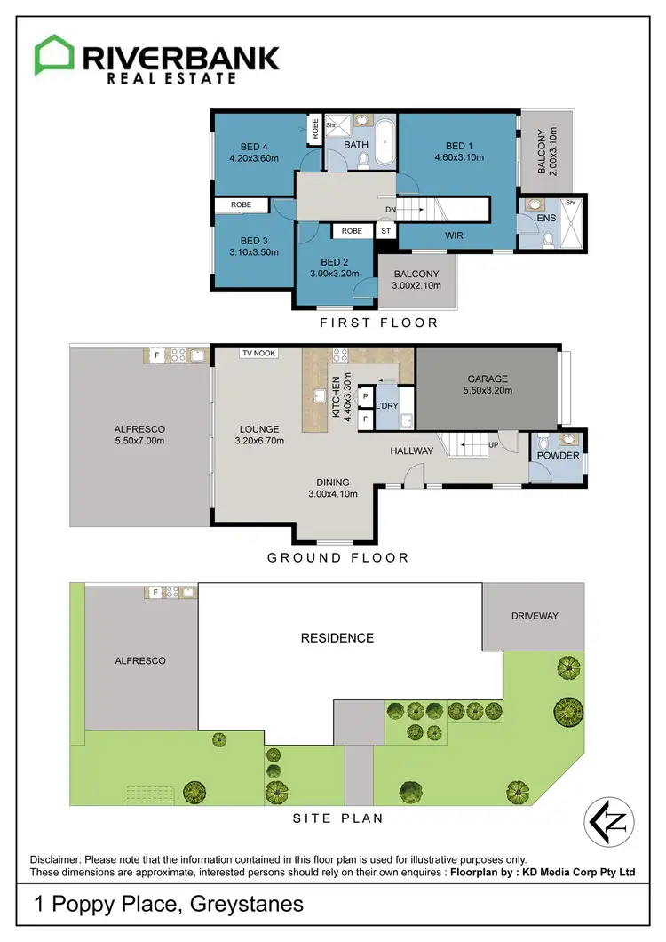 Floorplan of Homely house listing, 1 Poppy Place, Greystanes NSW 2145