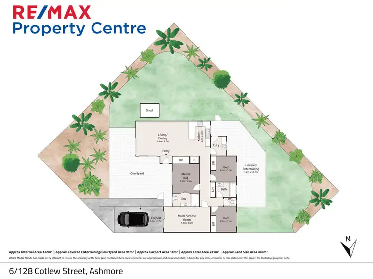 Floorplan of Homely semi-detached listing, 6/128 Cotlew Street, Ashmore QLD 4214