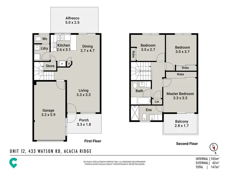 Floorplan of Homely townhouse listing, 12/433 Watson Road, Acacia Ridge QLD 4110