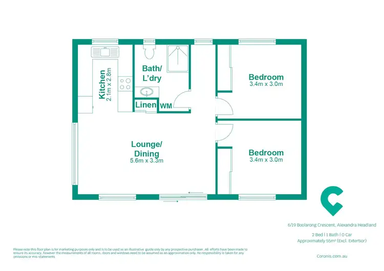Floorplan of Homely unit listing, 6/19 Boolarong Crescent, Alexandra Headland QLD 4572