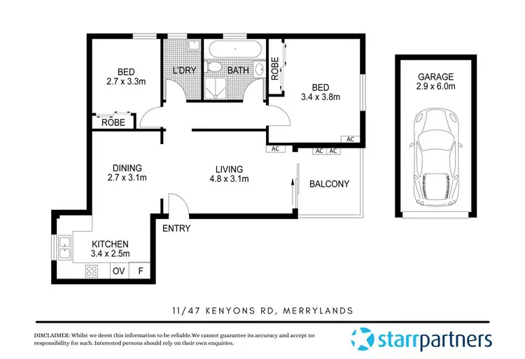 Floorplan of Homely unit listing, 11/47-51 Kenyons Road, Merrylands NSW 2160