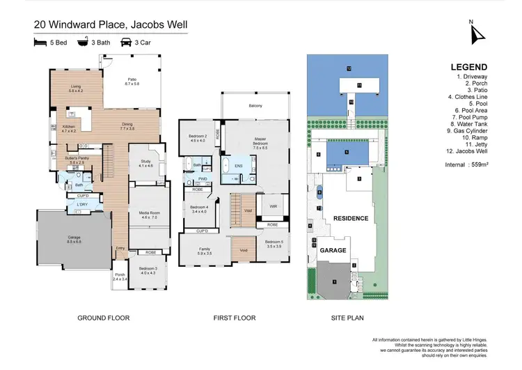 Floorplan of Homely house listing, 20 Windward Place, Jacobs Well QLD 4208