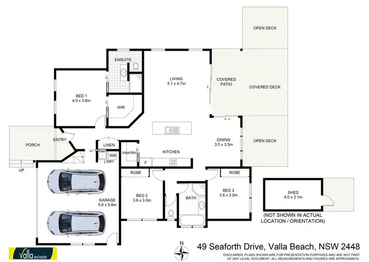 Floorplan of Homely house listing, 49 SEAFORTH DRIVE, Valla Beach NSW 2448