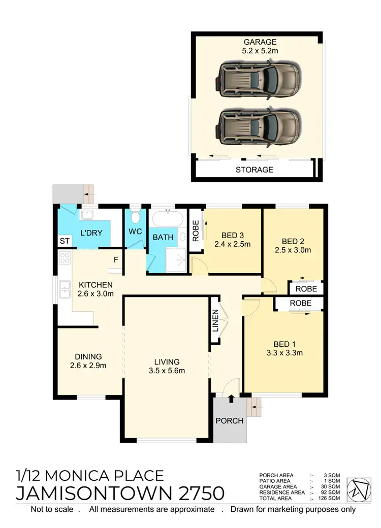 Floorplan of Homely house listing, 1/12 Monica Place, Jamisontown NSW 2750