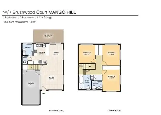 Floorplan of Homely townhouse listing, 58/3 Brushwood Court,, Mango Hill QLD 4509