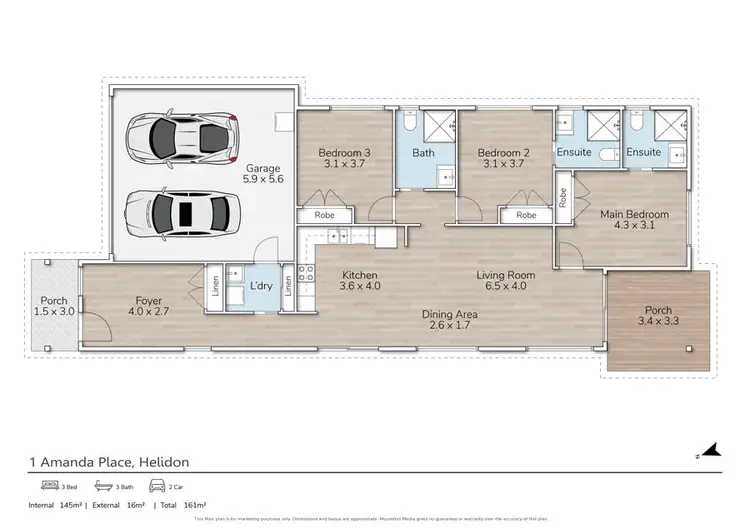 Floorplan of Homely house listing, 1 Amanda Place, Helidon QLD 4344