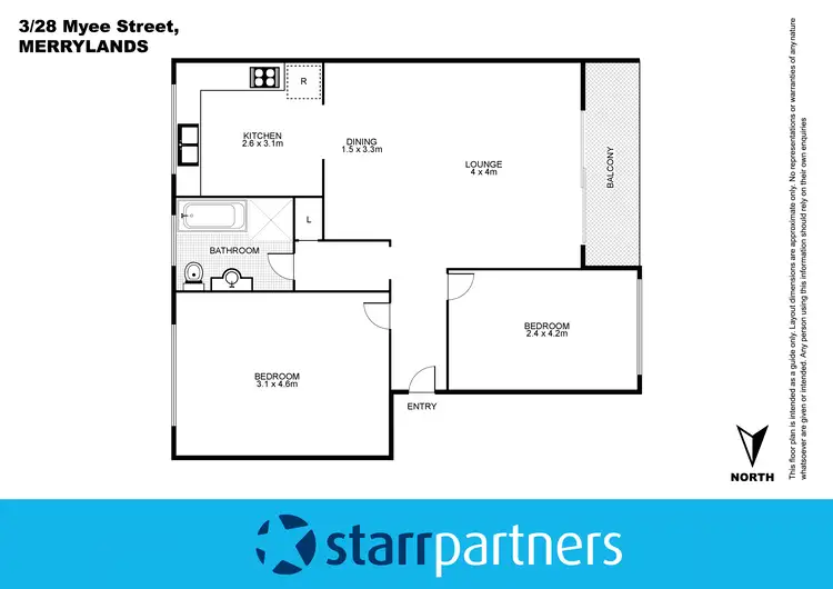 Floorplan of Homely unit listing, 3/28 Myee Street, Merrylands NSW 2160