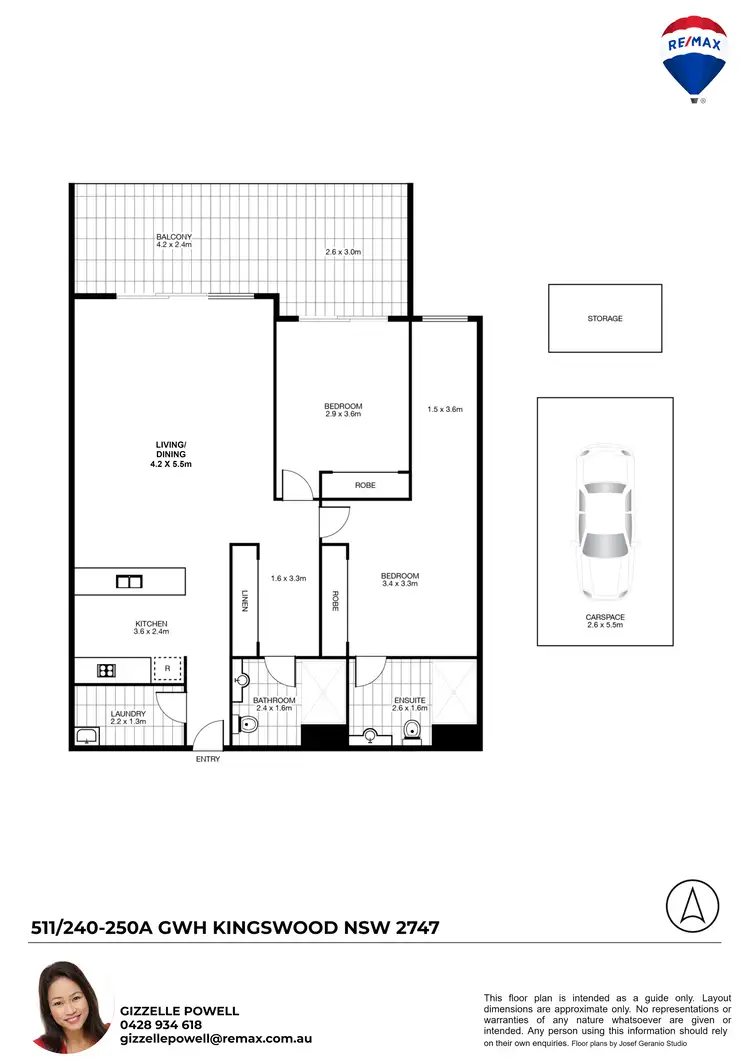 Floorplan of Homely unit listing, 511/240-250A GREAT WESTERN HIGHWAY, Kingswood NSW 2747