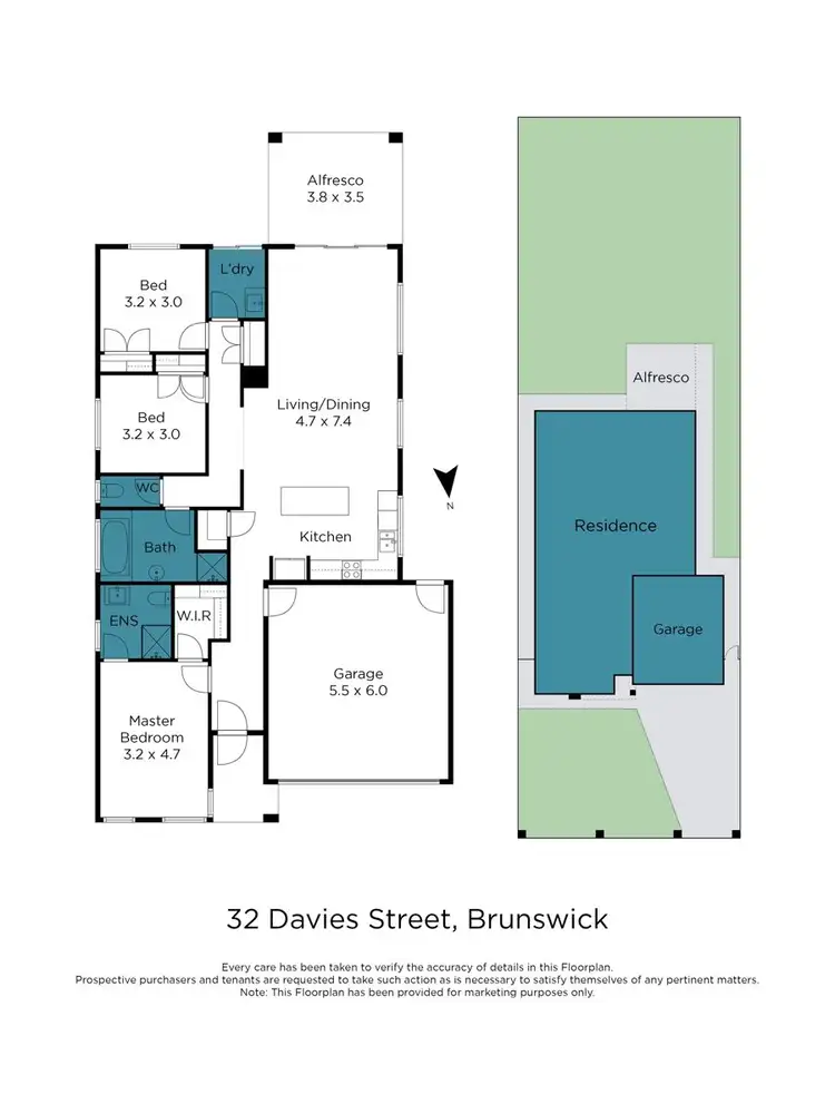 Floorplan of Homely house listing, 32 Davies Street, Brunswick VIC 3056