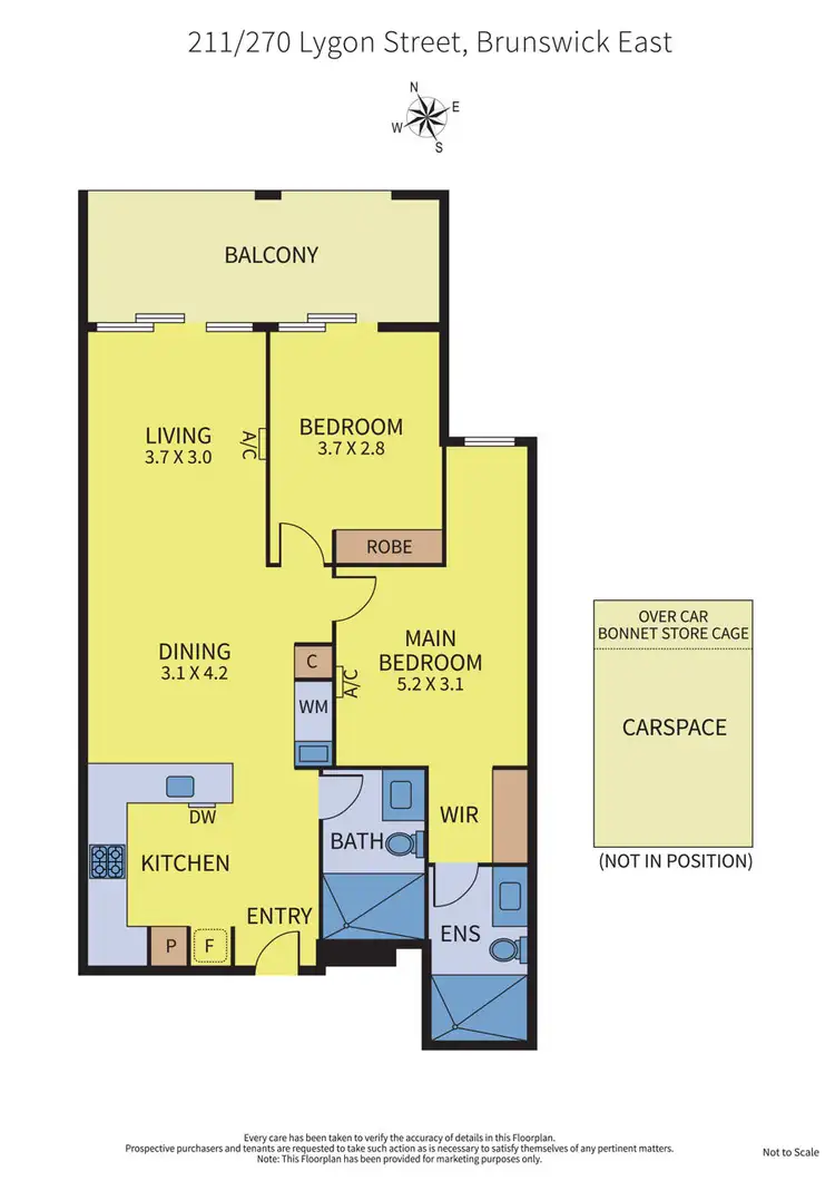 Floorplan of Homely apartment listing, 211/270 Lygon Street, Brunswick East VIC 3057