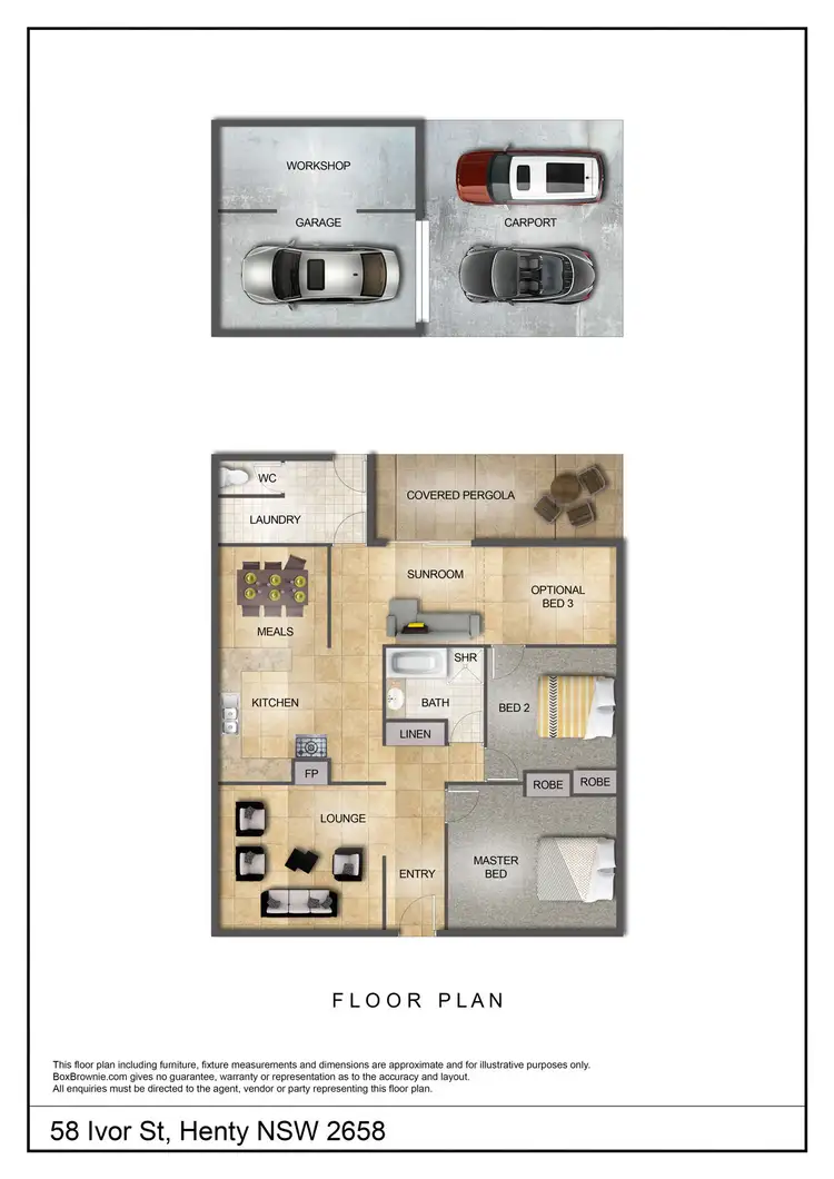 Floorplan of Homely house listing, 58 Ivor St, Henty NSW 2658