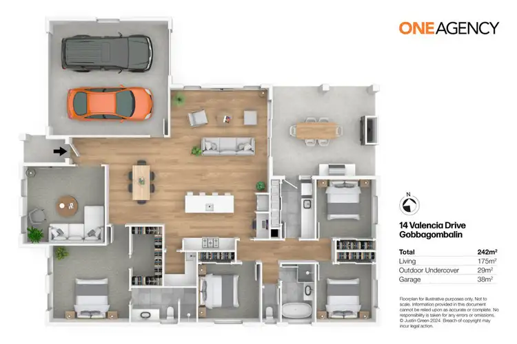 Floorplan of Homely house listing, 14 VALENCIA DRIVE, Gobbagombalin NSW 2650