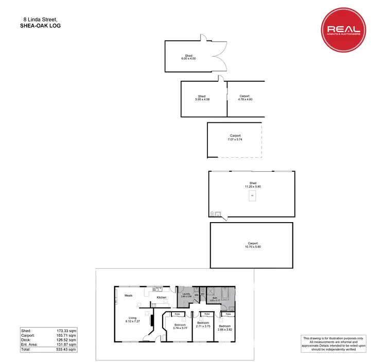 Floorplan of Homely house listing, 8 Linda Street, Shea-Oak Log SA 5371