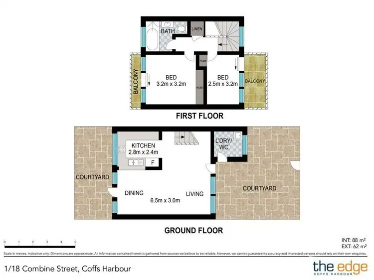 Floorplan of Homely townhouse listing, 1/18 Combine Street, Coffs Harbour NSW 2450