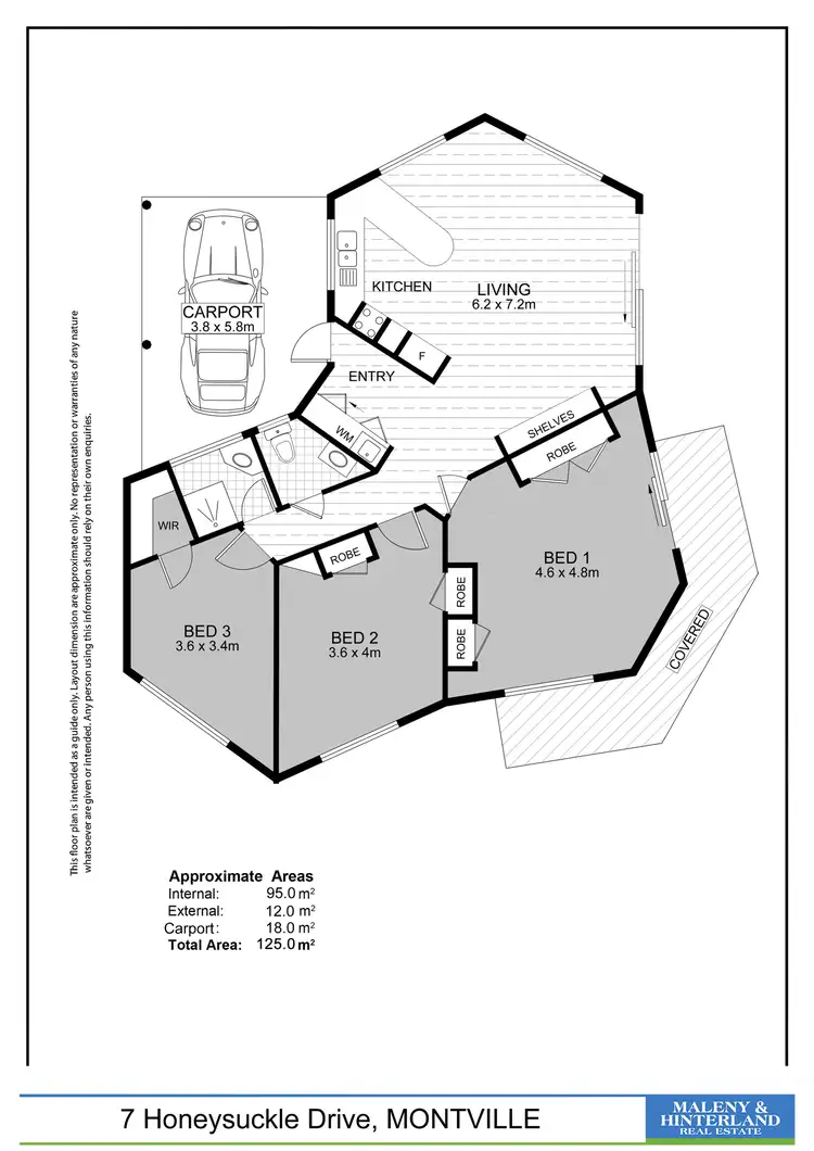 Floorplan of Homely house listing, 7 Honeysuckle Drive, Montville QLD 4560