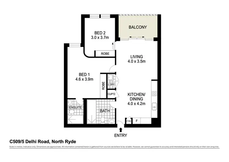Floorplan of Homely apartment listing, 509/5 Delhi Road, North Ryde NSW 2113