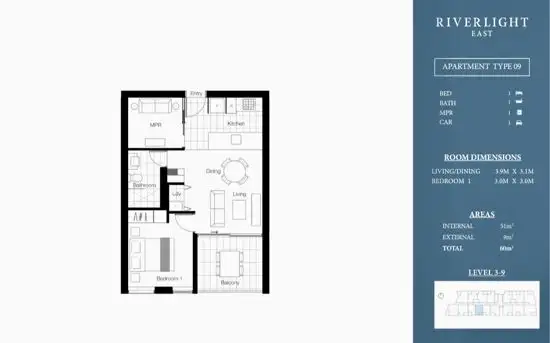 Floorplan of Homely apartment listing, 10509/320 MacArthur Ave, Hamilton QLD 4007