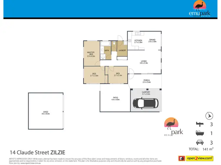 Floorplan of Homely house listing, 14 Claude Street, Zilzie QLD 4710
