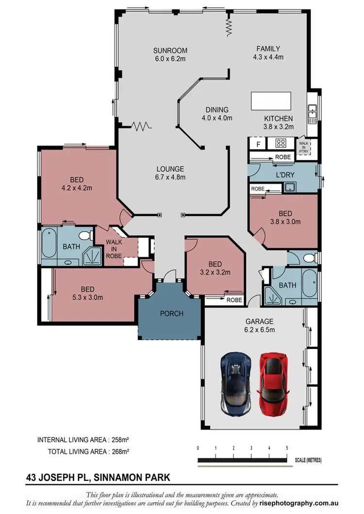 Floorplan of Homely house listing, 43 Joseph Place, Sinnamon Park QLD 4073